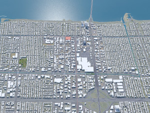 Metairie city Louisiana USA 30km Model 3D