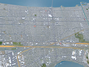 Metairie city Louisiana USA 30km Model 3D