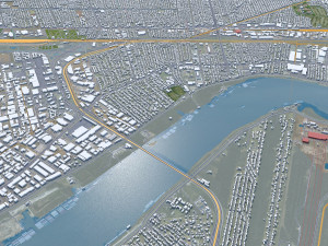 Metairie city Louisiana USA 30km Model 3D