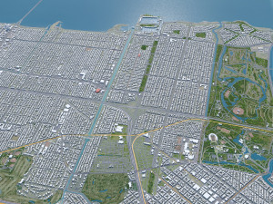 Metairie city Louisiana USA 30km Model 3D