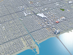 Metairie city Louisiana USA 30km Model 3D