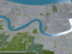 Metairie city Louisiana USA 30km Model 3D