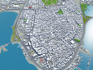 Muharraq city Bahrain 20km Model 3D