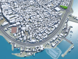 Muharraq city Bahrain 20km 3D Model