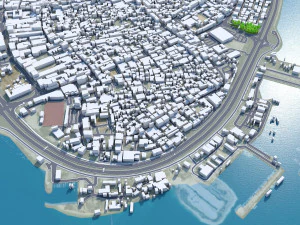 Muharraq city Bahrain 20km 3D Model