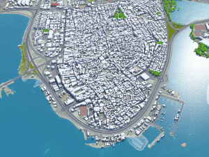 Muharraq city Bahrain 20km 3D Model