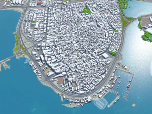 Muharraq city Bahrain 20km 3D Model