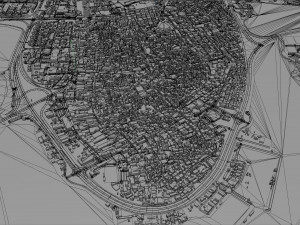 Muharraq city Bahrain 20km 3D Model