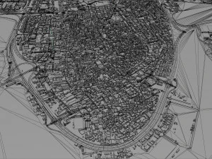 Muharraq city Bahrain 20km 3D Model