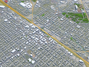 Nampa city Idaho USA 30km 3D Model