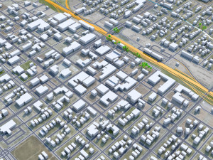 Nampa city Idaho USA 30km Model 3D
