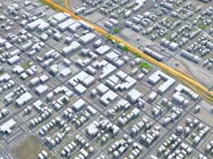 Nampa city Idaho USA 30km 3D Model