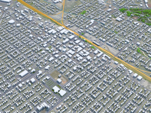 Nampa city Idaho USA 30km Model 3D