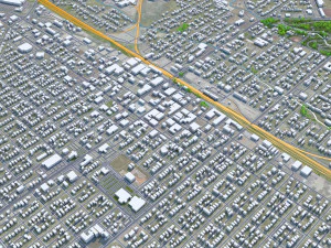 Nampa city Idaho USA 30km 3D Model