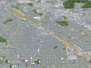 Nampa city Idaho USA 30km 3D Model