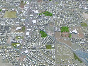 Nampa city Idaho USA 30km Model 3D