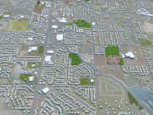 Nampa city Idaho USA 30km 3D Model