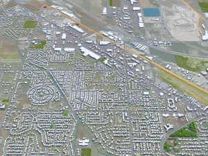 Nampa city Idaho USA 30km 3D Model