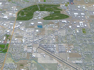 Nampa city Idaho USA 30km 3D Model
