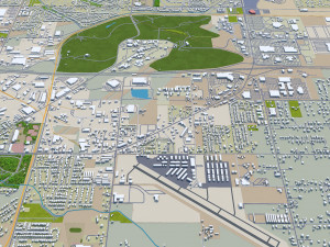Nampa city Idaho USA 30km Model 3D