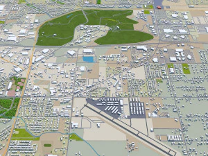 Nampa city Idaho USA 30km 3D Model
