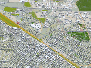 Nampa city Idaho USA 30km 3D Model
