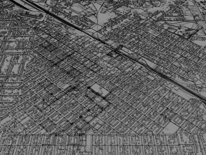 Nampa city Idaho USA 30km Model 3D
