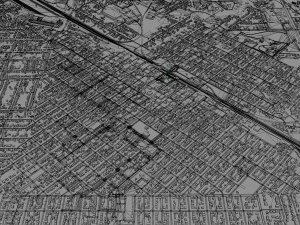Nampa city Idaho USA 30km 3D Model