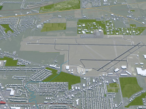Niagara Falls city Ontario Canada 50km 3D Model