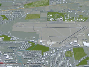 Niagara Falls city Ontario Canada 50km 3D Model