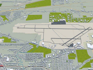 Niagara Falls city Ontario Canada 50km 3D Model