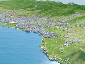 Oahu Island Terrain 90km Modelo 3D