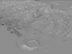 Oahu Island Terrain 90km Modelo 3D