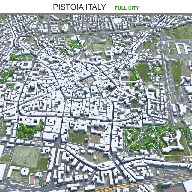 Pistoia city Italy 30km 3D 모델 .c4d .max .obj .3ds .fbx .stl .blend 