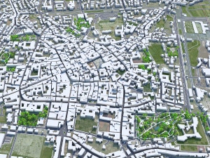 Pistoia city Italy 30km 3D Model