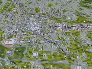 Pistoia city Italy 30km 3D 모델