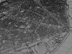 Pohang city South Korea 60km 3D Model