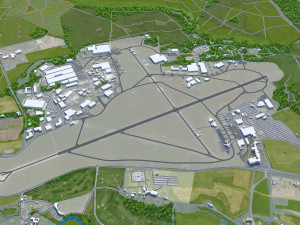 Poole Bournemouth city United Kingdom 50km 3D Модель