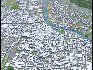 Prato city Italy 30km 3D Модель