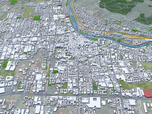 Prato city Italy 30km 3D Модель