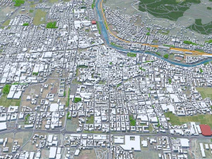 Prato city Italy 30km 3D Model