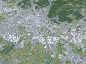 Prato city Italy 30km 3D Модель