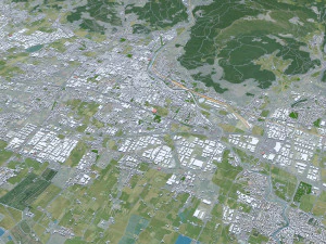 Prato city Italy 30km 3D Model