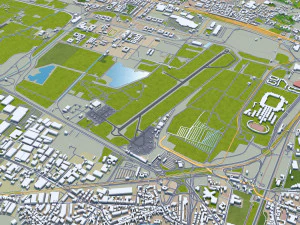 Prato city Italy 30km 3D Model