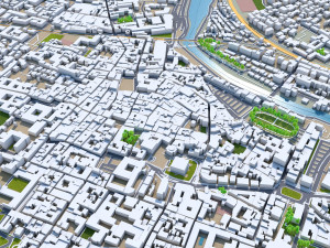Prato city Italy 30km 3D Модель