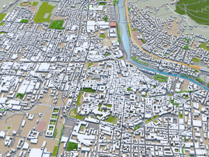 Prato city Italy 30km 3D Модель