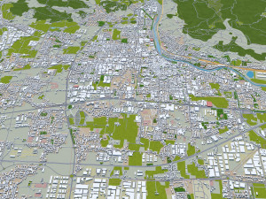 Prato city Italy 30km 3D Модель