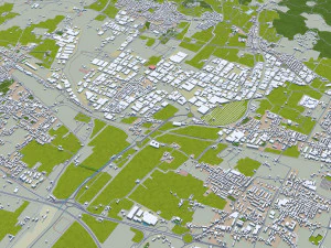 Prato city Italy 30km 3D Model