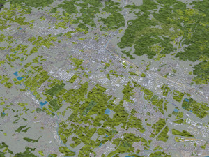 Prato city Italy 30km 3D Модель