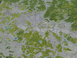 Prato city Italy 30km 3D Model
